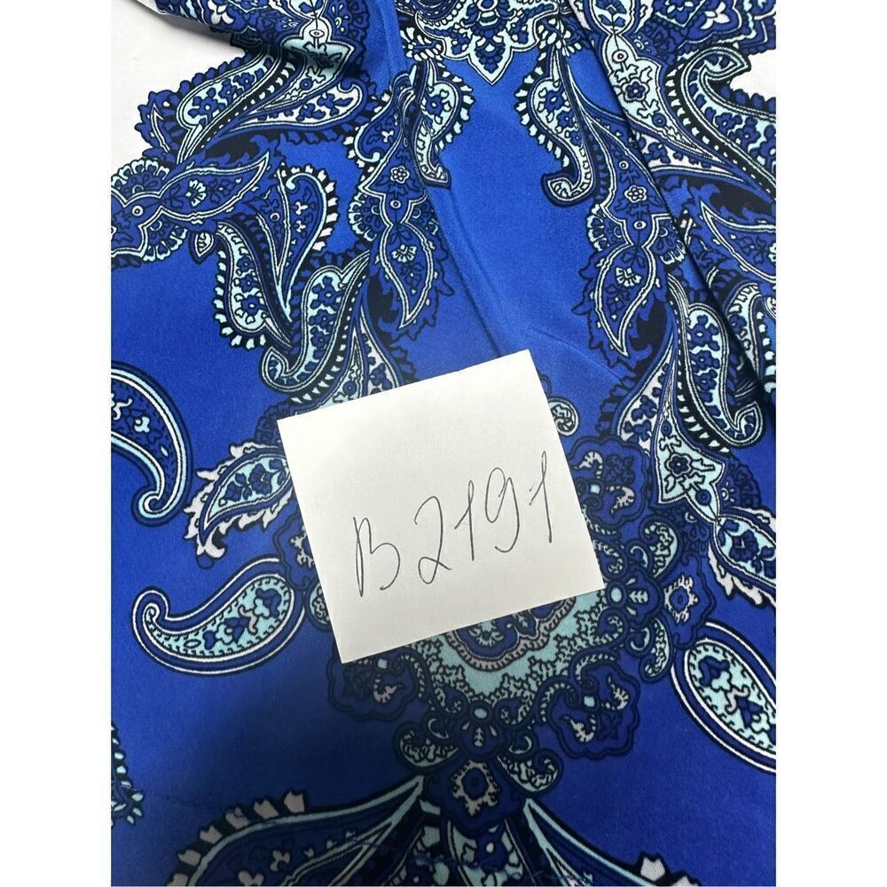 INC Womens Jumpsuit Black Blue Large L Striped Wide Leg Pockets See Description - Picture 16 of 16